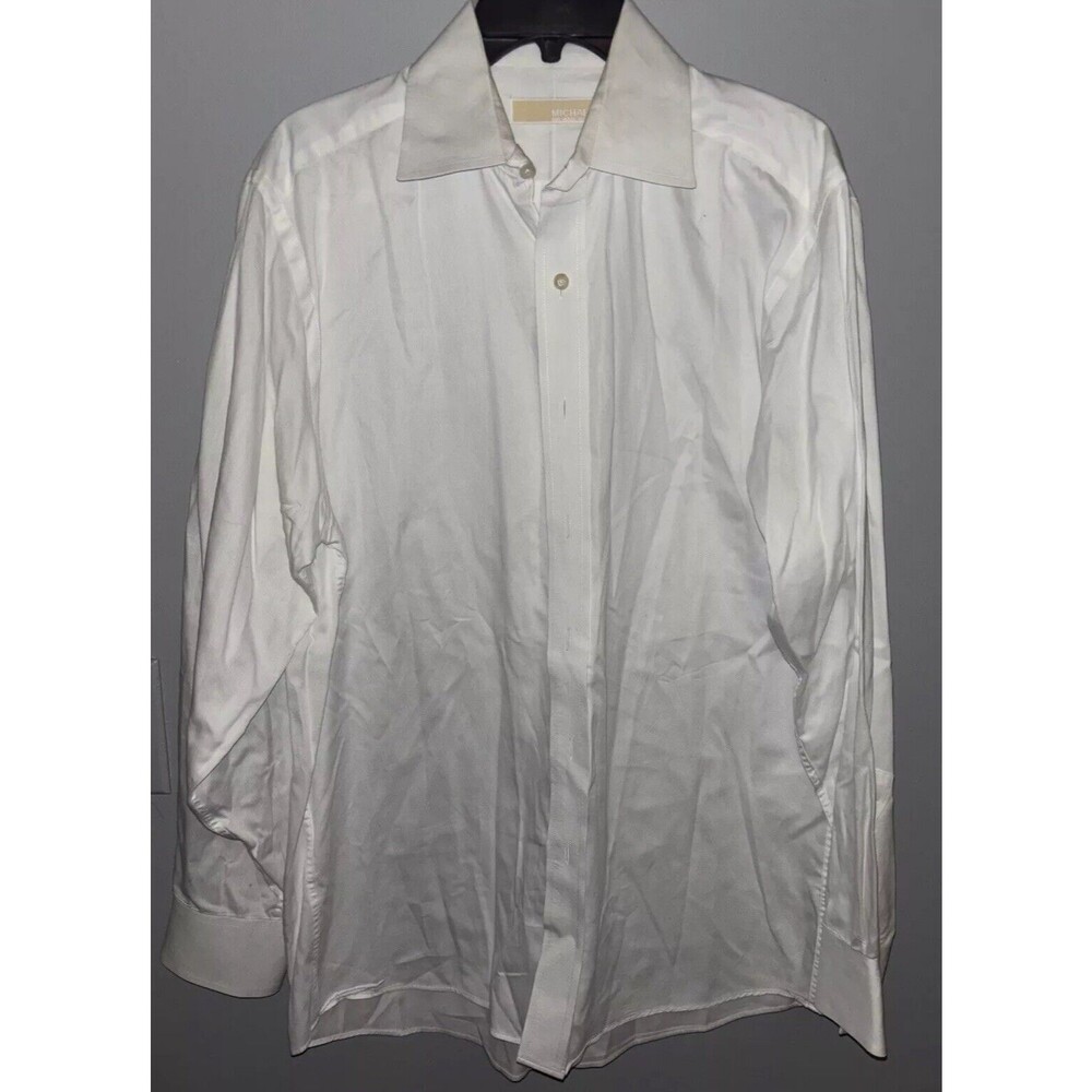 Michael, Kors, , White Size 15 1/2 34-35 Button Down collar dress shirt.